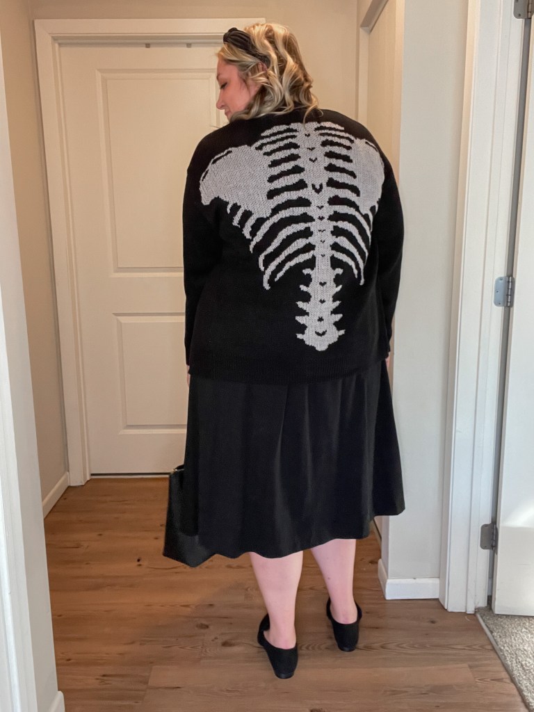SheIn Skeleton Sweater Back