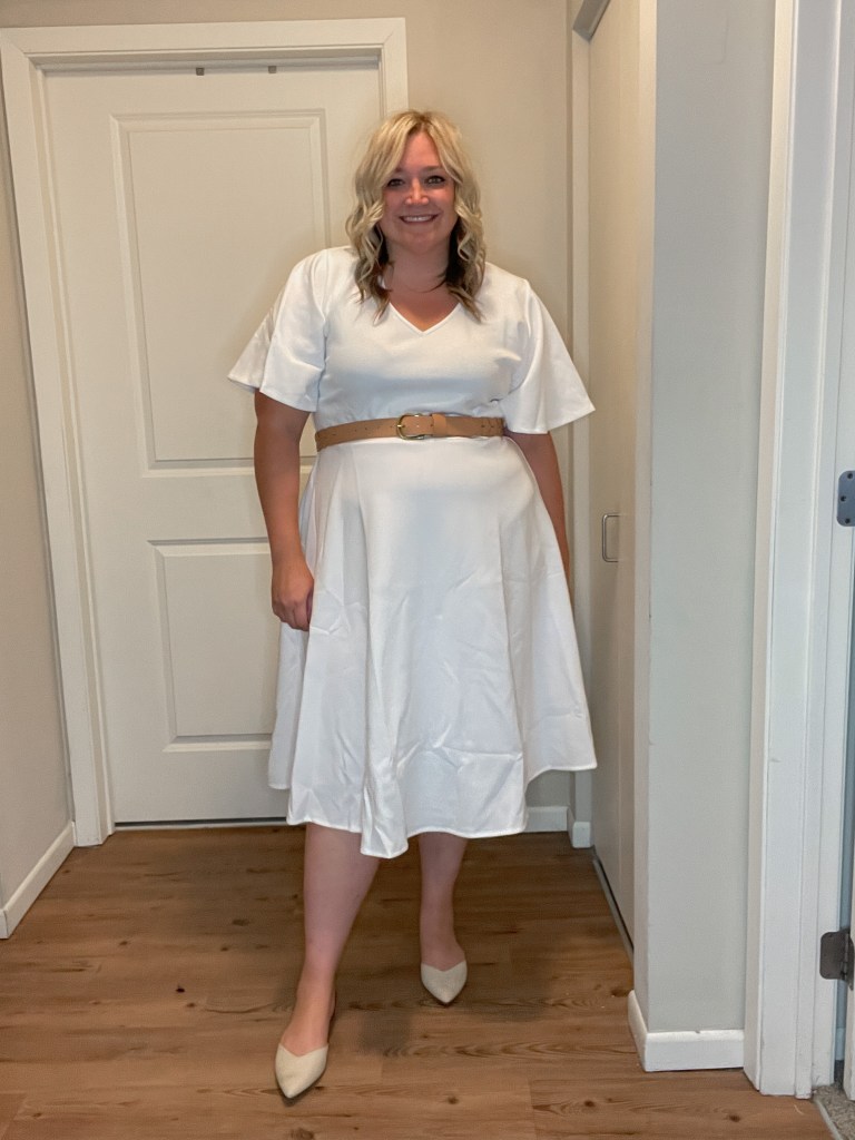 Boohoo Scuba Dress with Belt