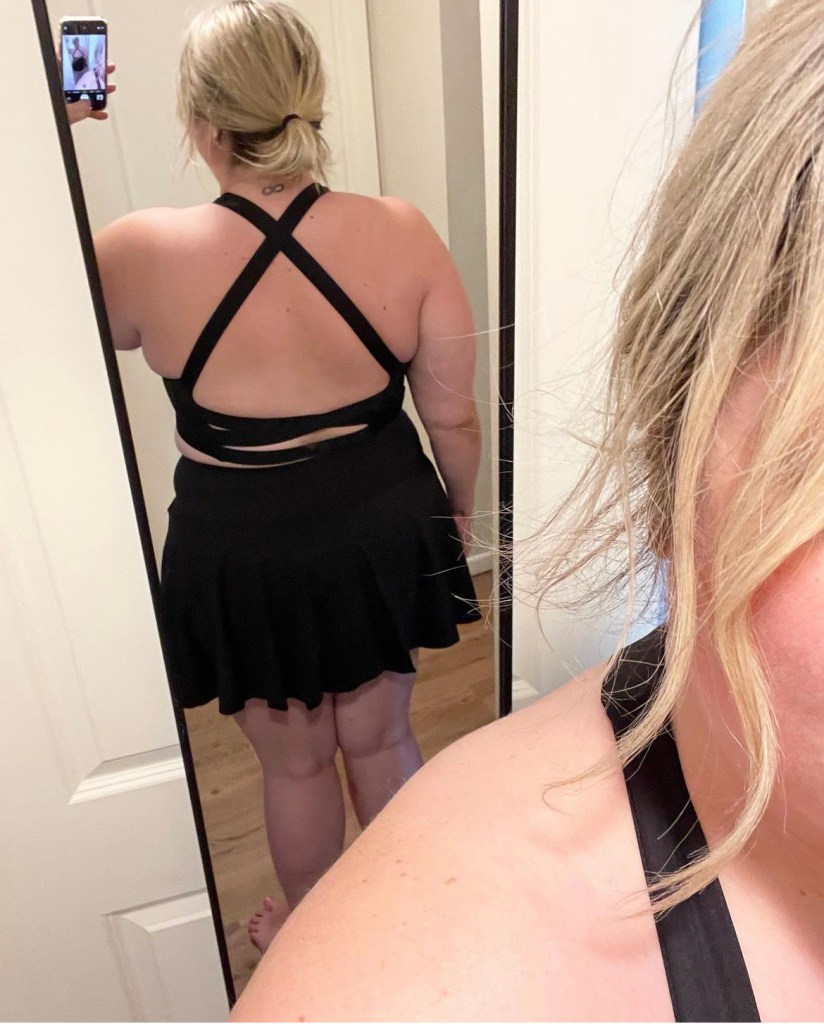 Halara Athletic Wear Plus Size Skirt Top Back