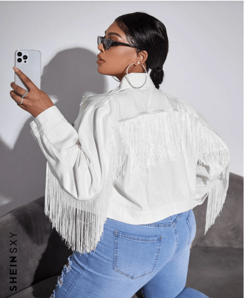 Shein Fringe Coat