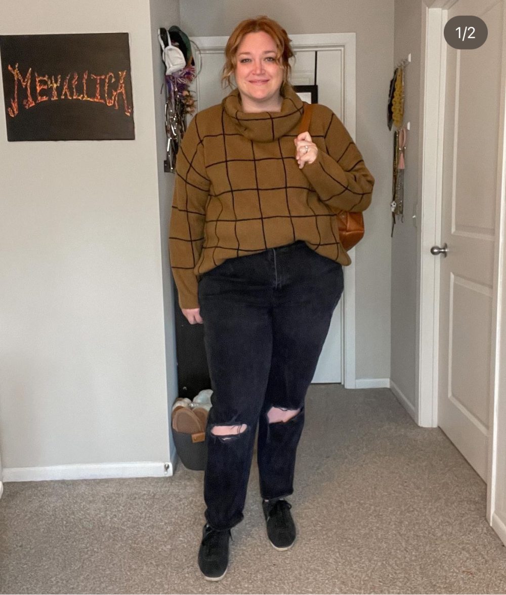 black and camel plus size outfits Tara Jane Style