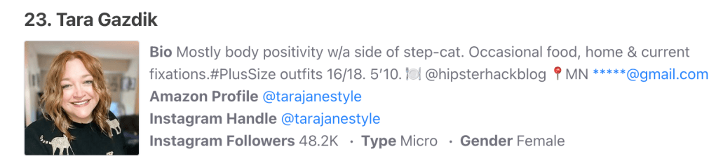 Plus Size Amazon Influencer Tara Jane Style
